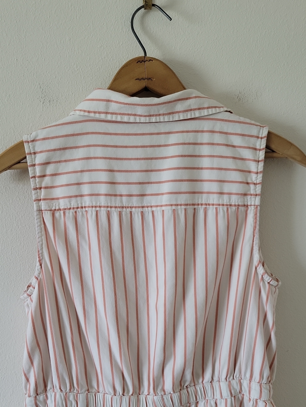 Pact Orange Striped Cotton Sleeveless Shirt Dress Size Medium - Picture 5 of 11